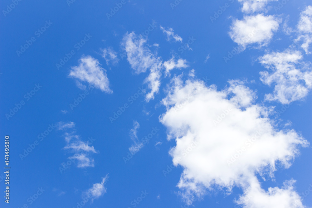 Fototapeta premium Blue sky with beautiful clouds. Good weather