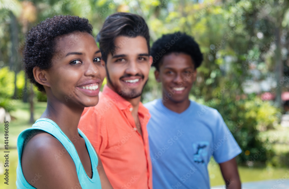 African american woman with latin friends African american woman with latin friends