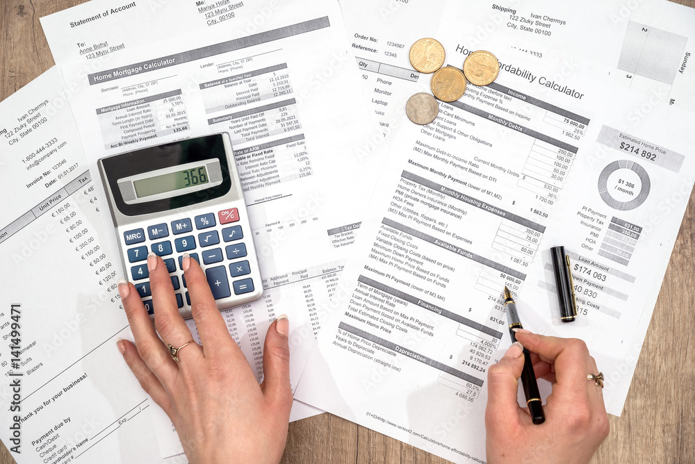 businessman planning monthly home loan, finance concept. businessman planning monthly home loan, finance concept.