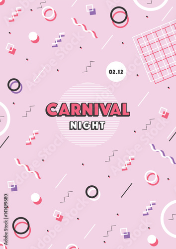 pink carnival poster
