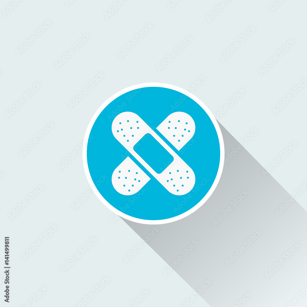 flat medical plaster icon flat medical plaster icon