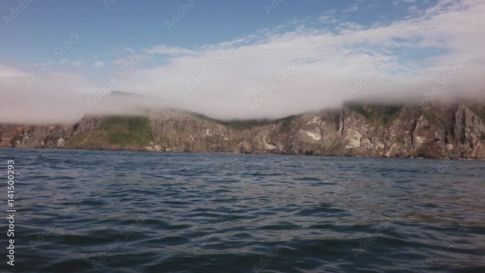 South-eastern coast of Kamchatka peninsula is washed by waters of Pacific Ocean stock footage video South-eastern coast of Kamchatka peninsula is washed by waters of Pacific Ocean stock footage video