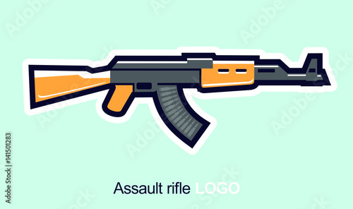 assault rifle logo design soviet and russian