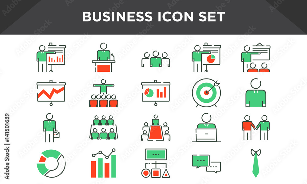 Business icons set, meeting icons set Business icons set, meeting icons set