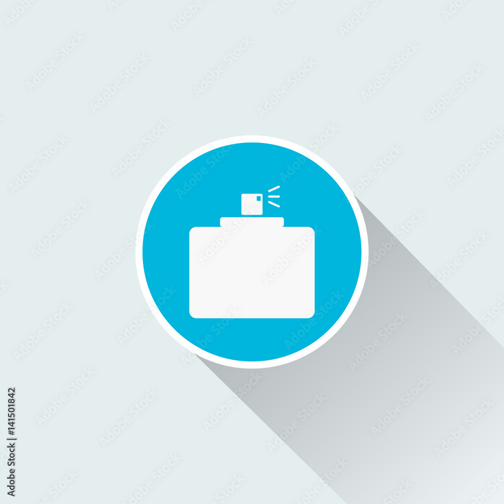 perfume icon with long shadow perfume icon with long shadow