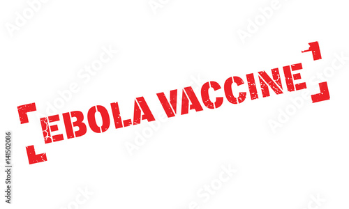 Ebola Vaccine rubber stamp. Grunge design with dust scratches. Effects can be easily removed for a clean, crisp look. Color is easily changed.