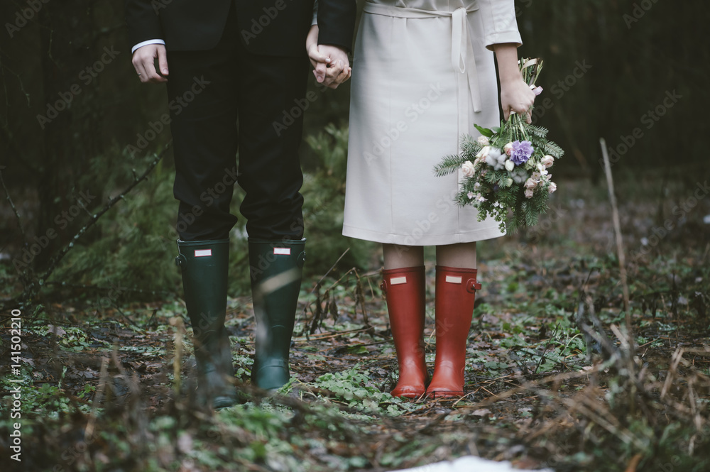 Wedding sales rain boots