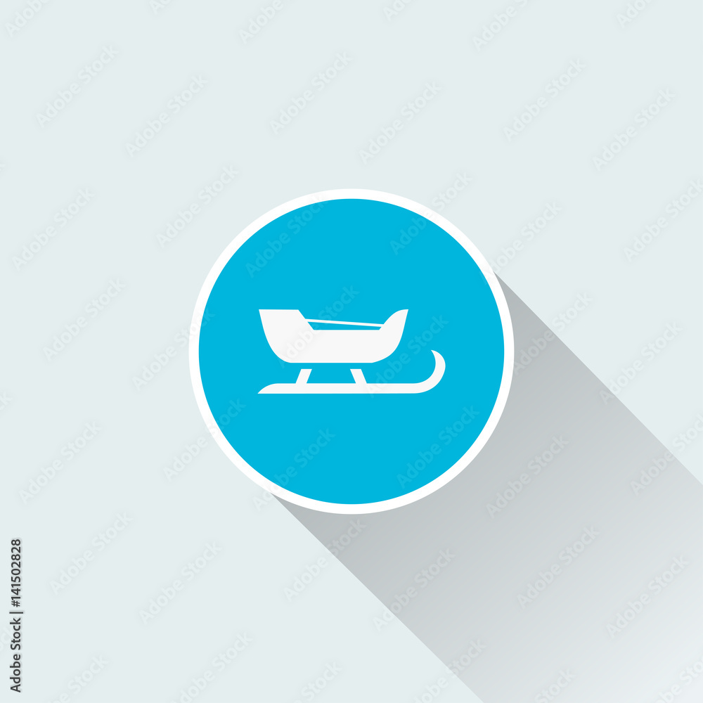 flat sleigh icon flat sleigh icon