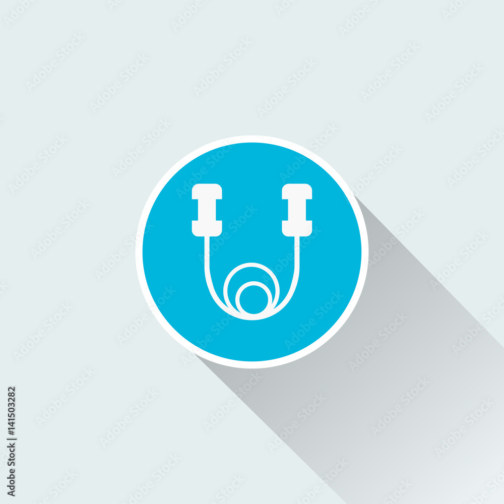 flat Jumping rope icon flat Jumping rope icon