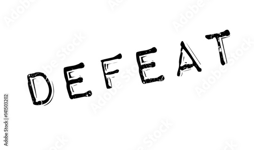 Defeat rubber stamp. Grunge design with dust scratches. Effects can be easily removed for a clean, crisp look. Color is easily changed.