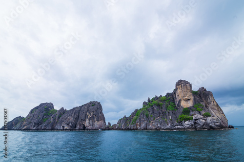 Rock island alone in Andaman sea
