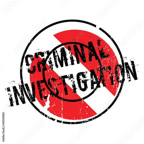 Criminal Investigation rubber stamp. Grunge design with dust scratches. Effects can be easily removed for a clean, crisp look. Color is easily changed.