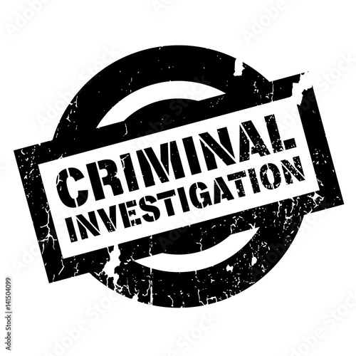Criminal Investigation rubber stamp. Grunge design with dust scratches. Effects can be easily removed for a clean, crisp look. Color is easily changed.
