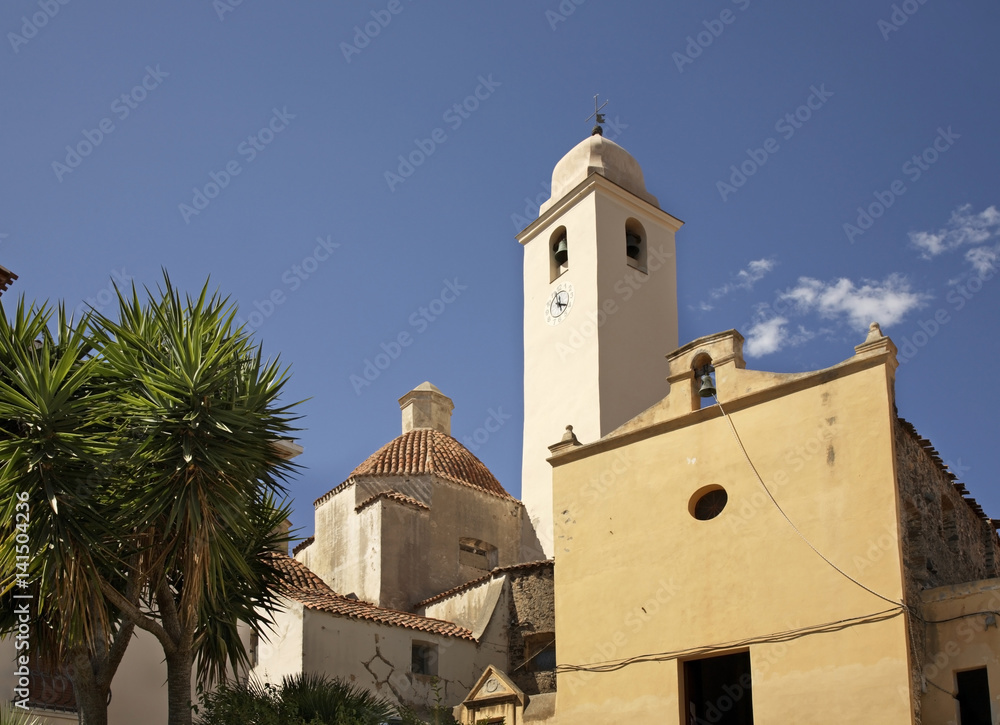 Fototapeta premium Cathedral of St. Giacomo in Orosei. Province of Nuoro. Sardinia island. Italy