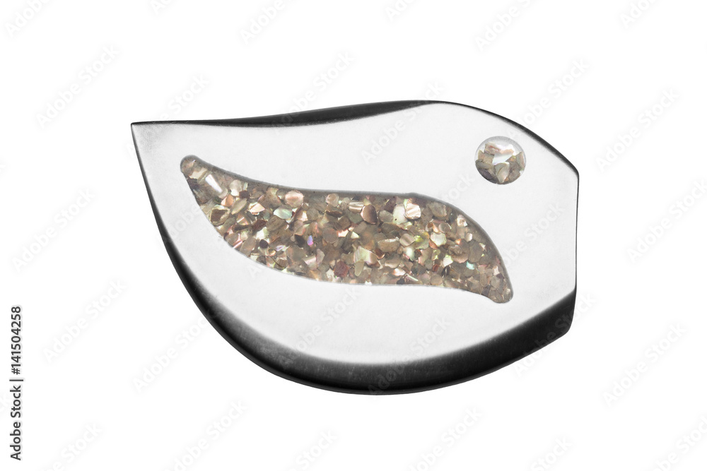 Elegant brooch isolated Elegant brooch isolated