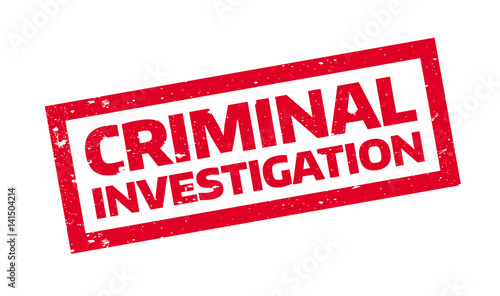 Criminal Investigation rubber stamp. Grunge design with dust scratches. Effects can be easily removed for a clean, crisp look. Color is easily changed.