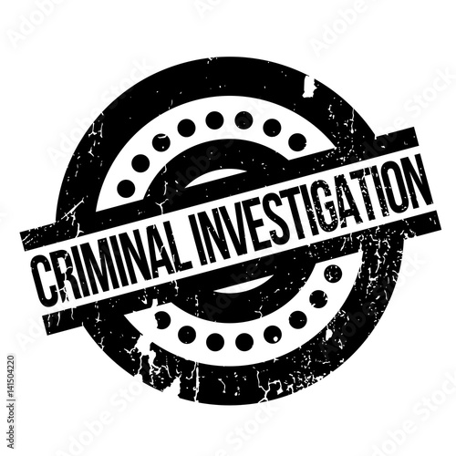 Criminal Investigation rubber stamp. Grunge design with dust scratches. Effects can be easily removed for a clean, crisp look. Color is easily changed.