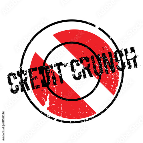 Credit Crunch rubber stamp. Grunge design with dust scratches. Effects can be easily removed for a clean, crisp look. Color is easily changed.
