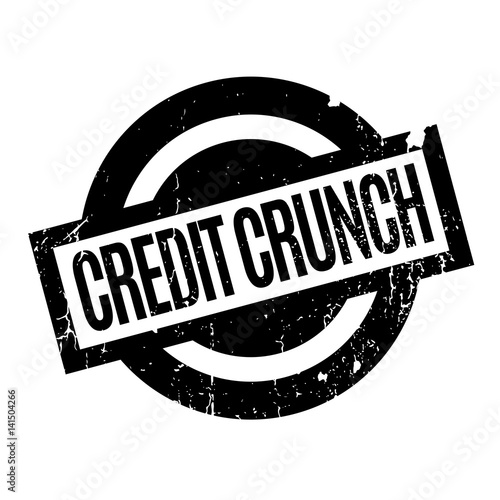 Credit Crunch rubber stamp. Grunge design with dust scratches. Effects can be easily removed for a clean, crisp look. Color is easily changed.