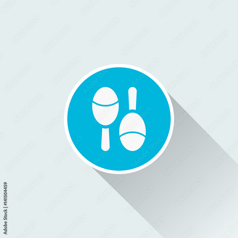 flat mexican maracas icon flat mexican maracas icon