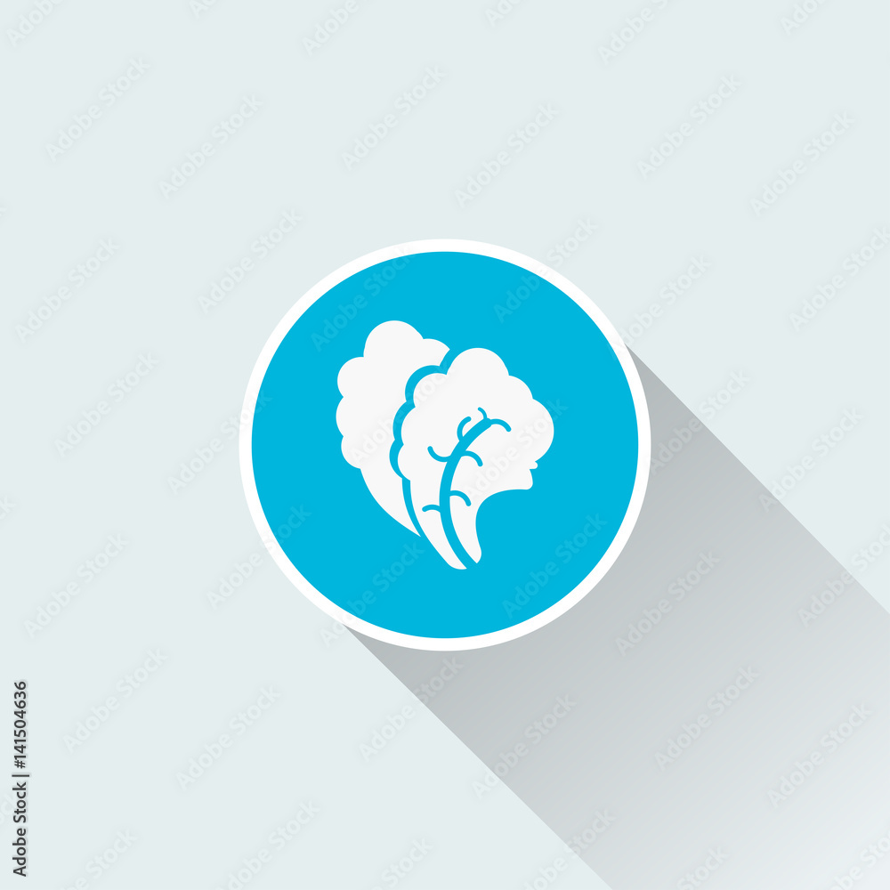 Salad icon with long shadow Salad icon with long shadow