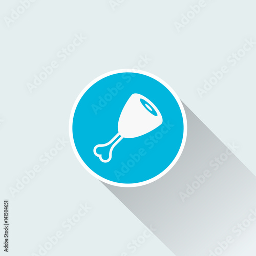 meat icon with long shadow