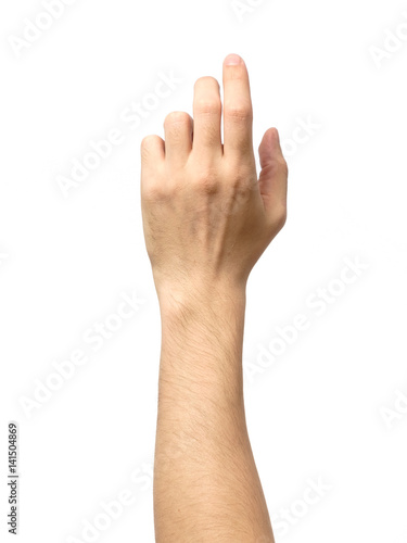 Man hand showing gesture isolated