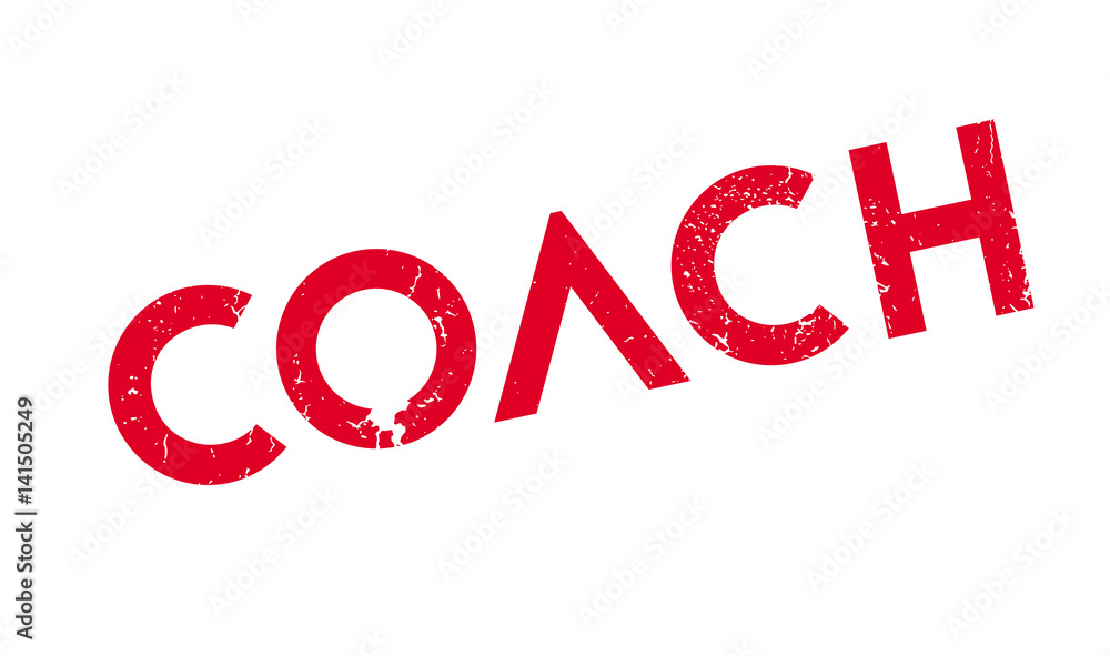 Coach rubber stamp. Grunge design with dust scratches. Effects can be easily removed for a clean, crisp look. Color is easily changed. Coach rubber stamp. Grunge design with dust scratches. Effects can be easily removed for a clean, crisp look. Color is easily changed.