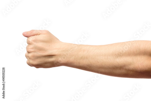 Photos Male clenched fist isolated on white