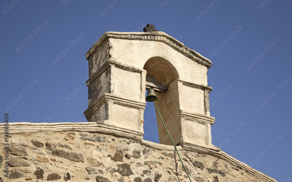 Bell tower in Orosei. Province of Nuoro. Sardinia island. Italy