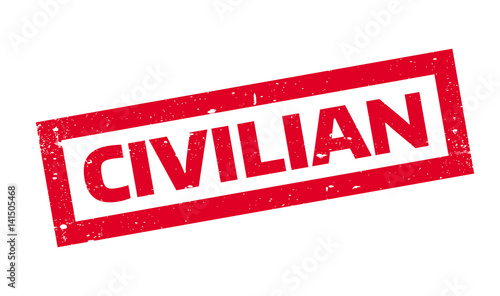 Civilian rubber stamp. Grunge design with dust scratches. Effects can be easily removed for a clean, crisp look. Color is easily changed.