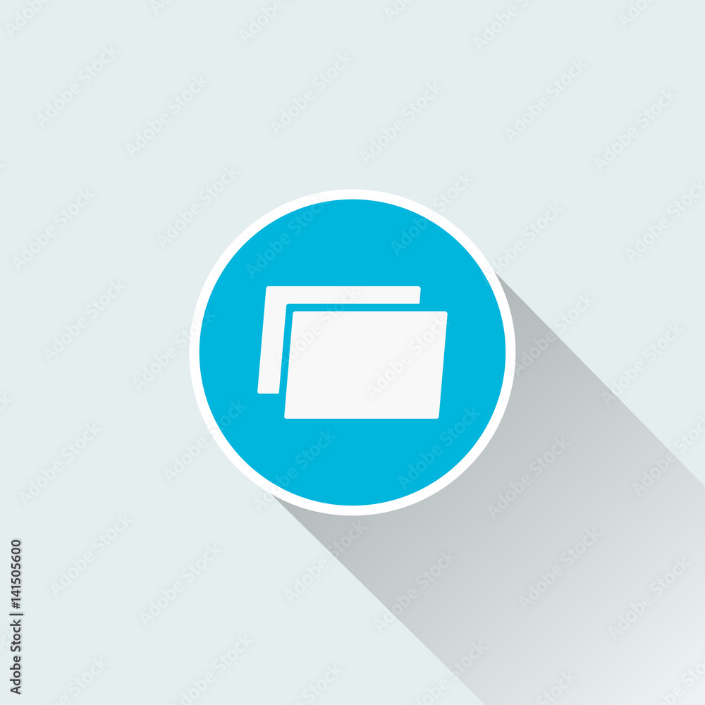 folder icon with long shadow folder icon with long shadow