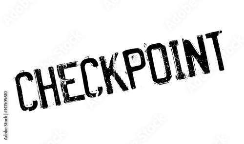 Checkpoint rubber stamp. Grunge design with dust scratches. Effects can be easily removed for a clean, crisp look. Color is easily changed.