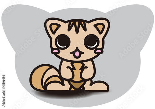 The stuffed toy of the squirrel