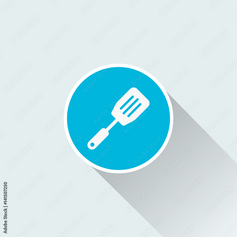 spatula icon with long shadow spatula icon with long shadow