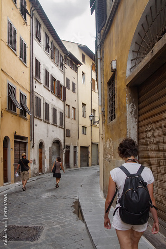 Little street in Florence  Italy  Toscana