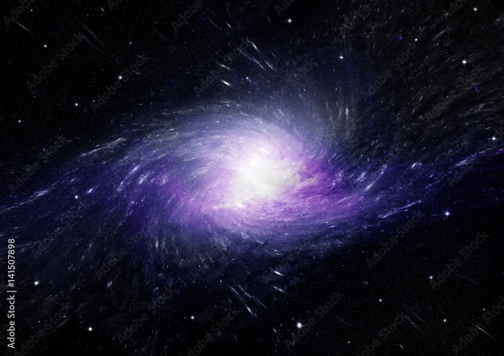 Naklejka premium Stars, dust and gas nebula in a far galaxy