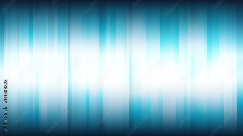 Blue abstract futuristic background with vertical shining stripes