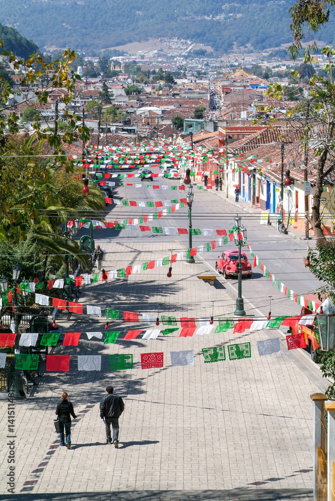 Obraz premium Aerial view to San Cristobal de las Casas, Mexico