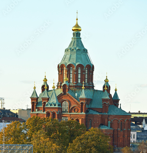 Uspensky Cathedral in Helsinki. Built 1868, it is largest Orthodox Cathedral in Western Europe photo