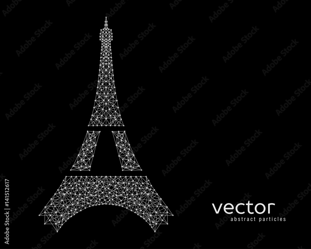 Abstract vector illustration of Eiffel Tower. Abstract vector illustration of Eiffel Tower.