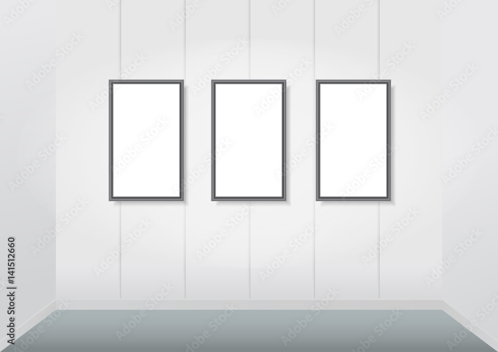 Picture frame on wall. vector Picture frame on wall. vector