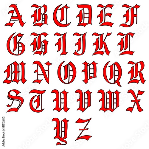 Medieval Alphabet Lettres Gothique Gothic