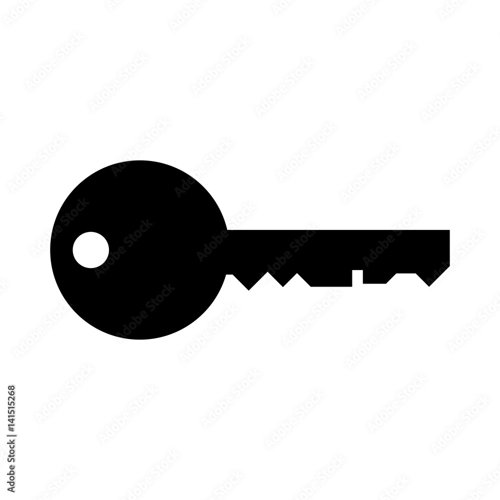 Schwarzes einfaches Symbol - Schlüssel - Passwort Schwarzes einfaches Symbol - Schlüssel - Passwort