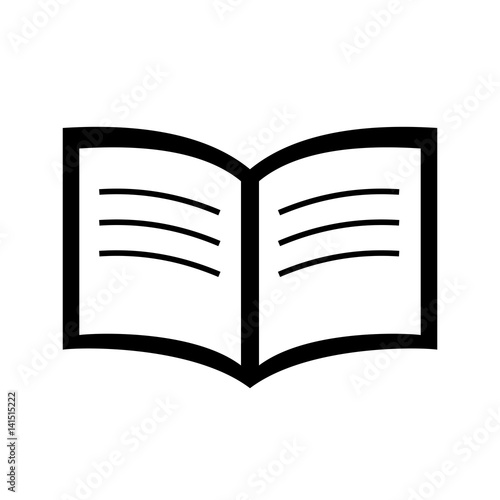 Schwarzes einfaches Symbol -  Buch - Lesen - E-Book