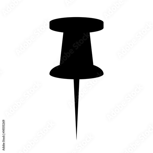 Schwarzes einfaches Symbol -  Pin - Stecknadel