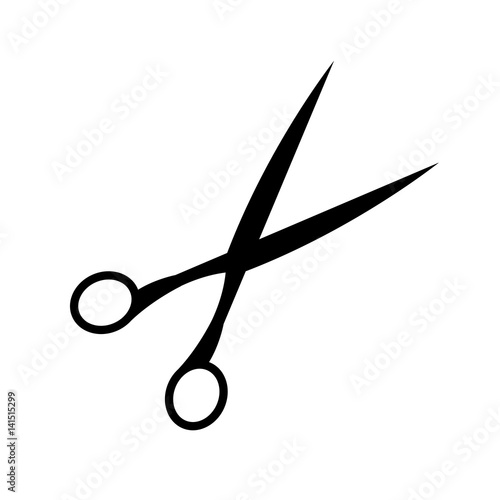 Schwarzes einfaches Symbol -  Schere