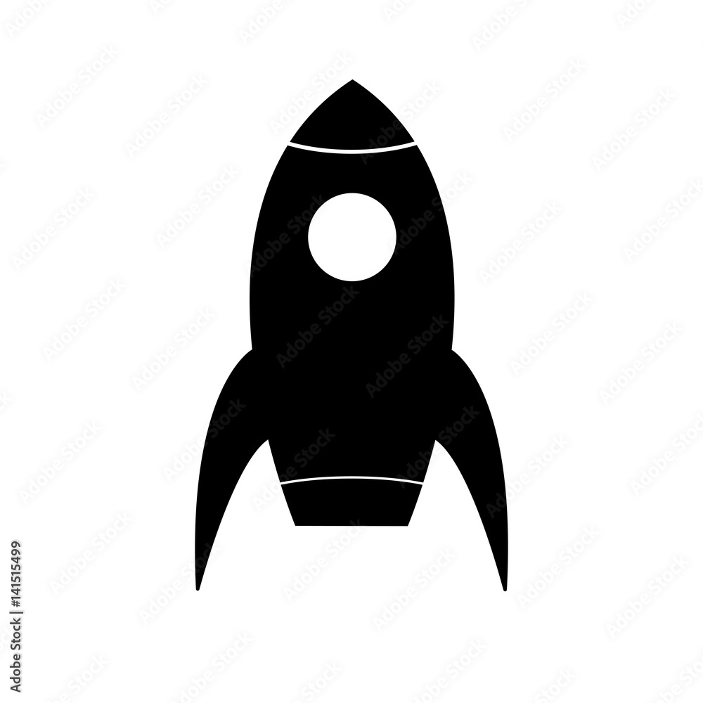 Schwarzes einfaches Symbol - Rakete - Startup Schwarzes einfaches Symbol - Rakete - Startup