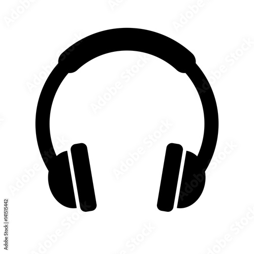 Schwarzes einfaches Symbol - Kopfhörer - DJ - Musik