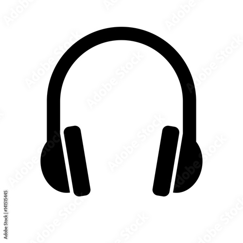Schwarzes einfaches Symbol - Kopfhörer - Musik